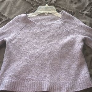 A lavender sweater